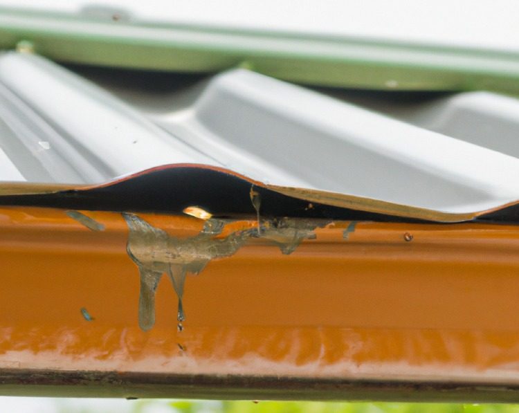 Leaking steel roof